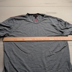 Icebreaker Shirt Mens XXL Gray Merino Wool Long Sleeve Crew Thermal Base Layer