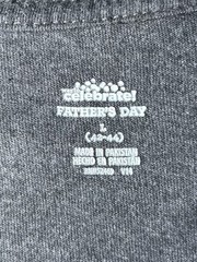 Men’s L Gray “Best Pop Ever” / “#1 Dad” Bottle Cap Father’s Day Crewneck T-Shirt