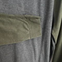 G.H. Bass & Co. Men’s Henley Button Knit Cotton Poly T-Shirt Gray Green XLComfy