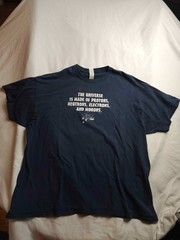 Gildan Graphic T Shirt Mens 2XL Blue Protons Neutrons Electrons Morons Novelty