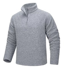 Men’s 1/4 Zip Up Fleece Pullover Casual Lightweight Long Sleeve Warm Sweatshirt