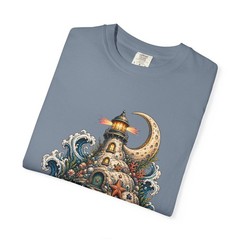 Cosmic Hermit Crab Lighthouse Graphic T-Shirt