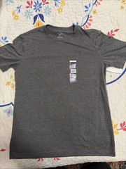 Small 34-36 Men’s Moisture Wicking Short Sleeves Crew Tee Grey Shirt George