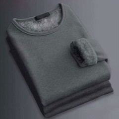 Men Thermal Fleece Lined T-shirt Winter Warm Tops Trouser Long Sleeve T-Shirt