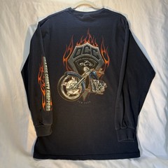 Vintage Orange County Choppers Flames Long sleeve Shirt 2000s Blue Longsleeve
