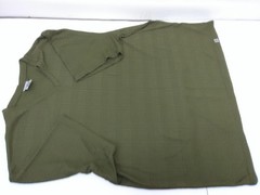 Stacy Adams Shirt Mens 2XL Olive Green V-Neck Textured Knit Short Sleeve Casual