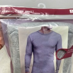 Merona Gray Thermal Crew Long Sleeve Shirt Men’s Size Large (42-44)