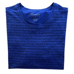 Champion T-Shirt Men’s Medium Crew Neck Mesh Fabric Signature Logo Blue NEW