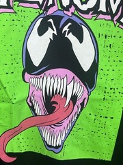 Vintage Marvel Venom Themed T Shirt Black colored Size Medium Marvel brand Tags