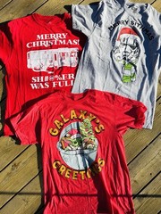 Star Wars Christmas T Shirt Lot 3 Galaxy Greetings Merry Sithmas Mens M L