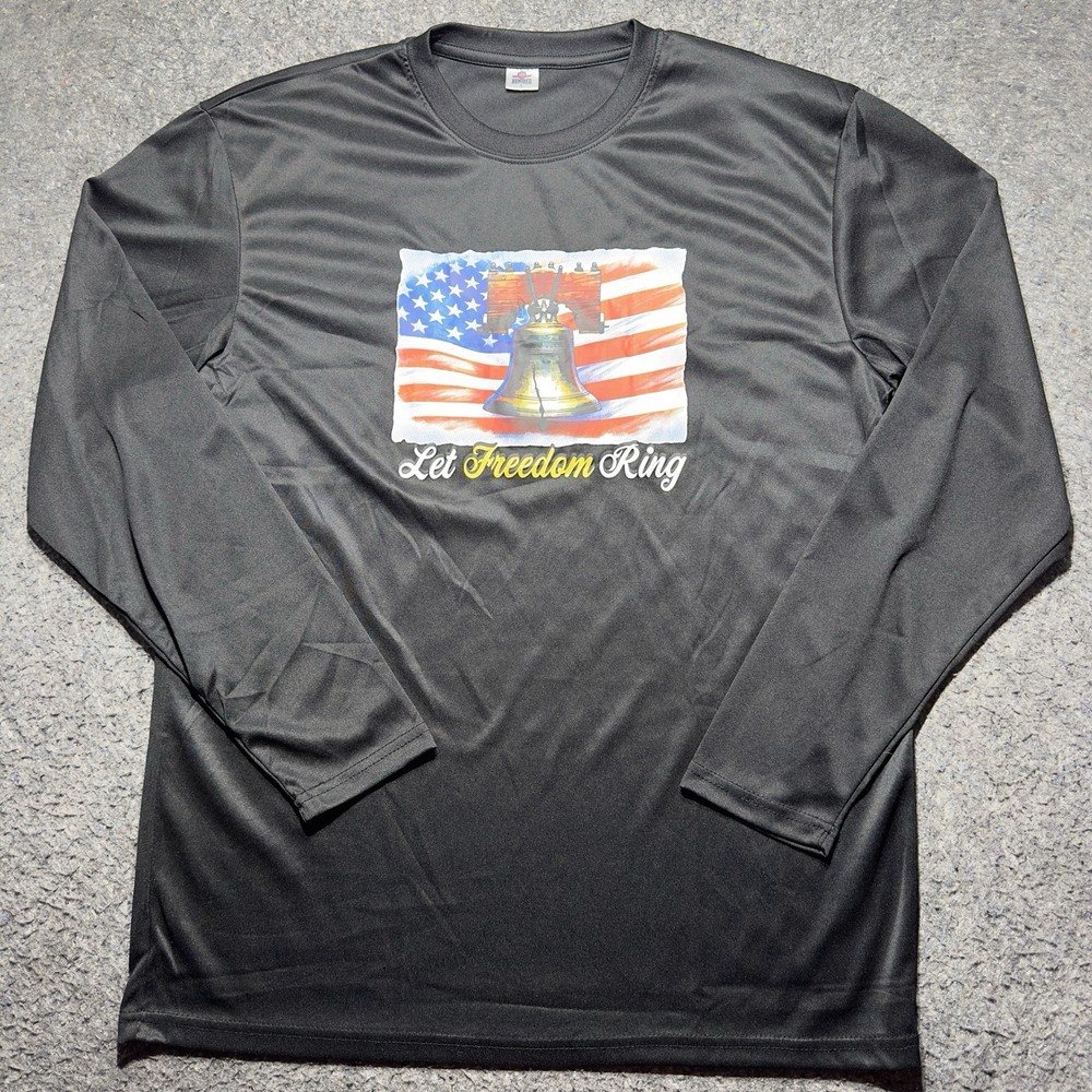 Armored Sportwear Mens L Black Long Sleeves Graphic Print Casual Light Weight