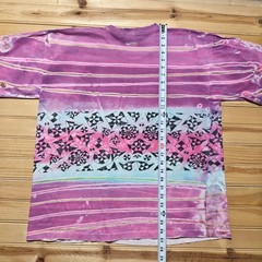 Vintage 90s Abstract Shapes Geometric Pattern Tie Dye Graphic T-Shirt – Large