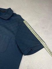 LOUIS VUITTON Men’s Damier Short Sleeve Polo Shirt Navy 100% Cotton Size L