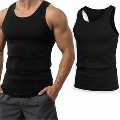 1-12 PCS MENS VESTS 100% COTTON TANK TOP SUMMER TRAINING GYM TOPS PLAIN S-2XL