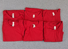 Lot of 6 Bella Canvas Men’s M. Red 100% Cotton Crew Neck Short Sleeve T-Shirt