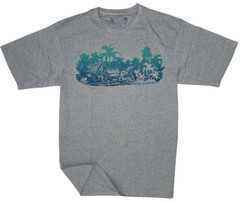 Newport Blue Men’s T-shirt -SIZE LARGE -Margarita -Dive Bar-Relax-Palm Trees-NEW