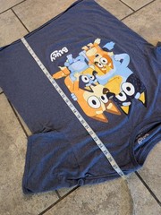 Bluey Family Graphic T-Shirt Men’s XL Blue Cotton Blend Short Sleeve Disney BBC