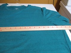 Athletic Works T Shirt Teal Heather Short Sleeve Cotton Poly Blend- Men’s Large
