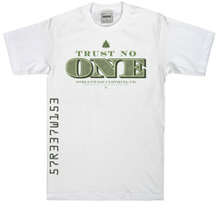 streetwise TRUST NO ONE Graphic T-Shirt Black & Blue M-5XL