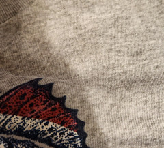 Delta Apparel Mens XL Fish T Shirt Flag Motif Coloring Marks/Spots READ!