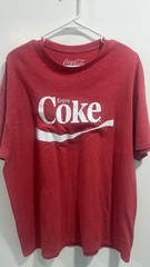 Coca-Cola Enjoy Coke Distressed Graphic T-Shirt Red Retro Soda Brand Size L