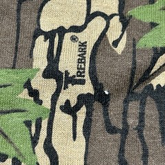 Vintage Ace Sportswear Trebark Camo Shirt XXL Single Stitch Tree Leaf Camouflage