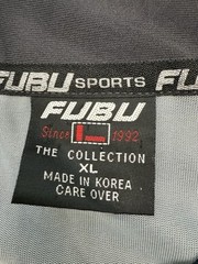 VTG 90’s Fubu League Men’s Sz XL Baseball Jersey Shirt Black Yellow Embroidered