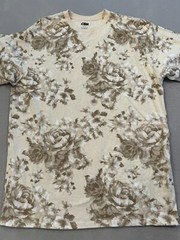 CSG. T Shirt Men’s Extra Large Beige Floral 100% Cotton Everyday Basic Tee