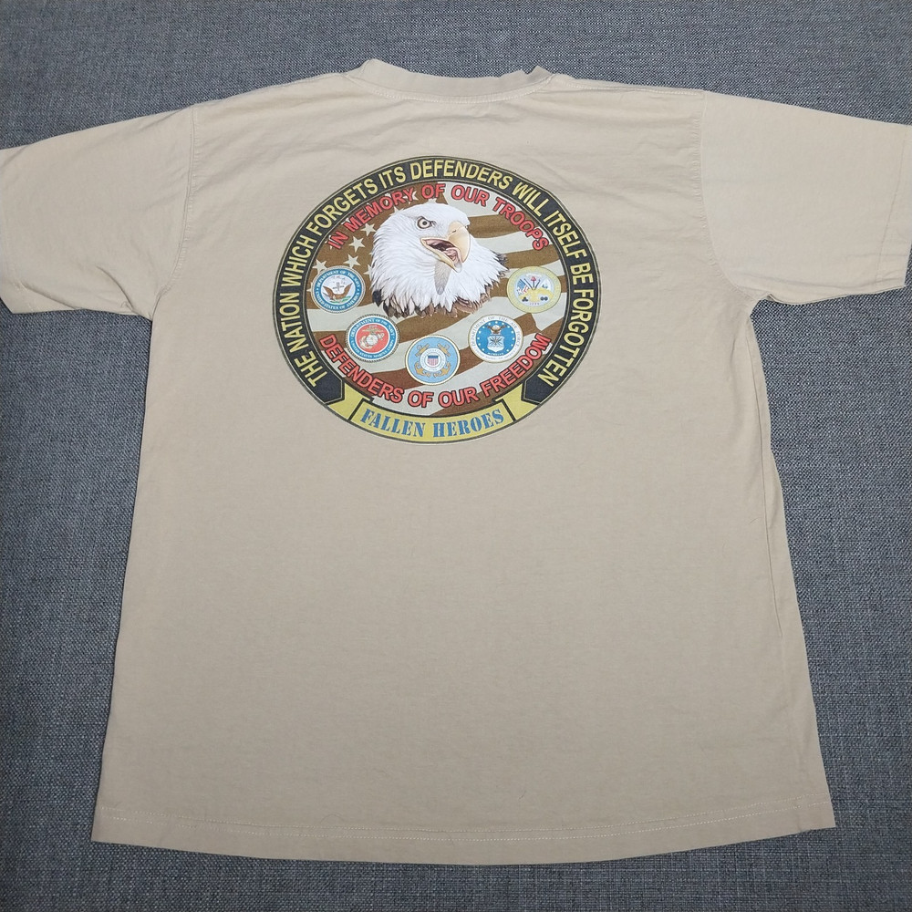 Operation Enduring Freedom Desert Storm T Shirt Medium Desert Beige Short Sleeve
