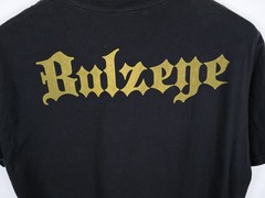VTG Bulzeye T-Shirt Men’s Medium Black Gold Saint Sinner Skull Beaded Y2K