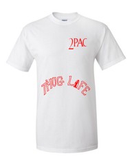THUG LIFE – hip hop rap music tupac 2pac – T-shirt Short Sleeve 50/50 Poly-Cotto