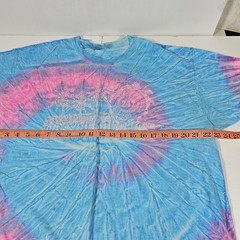 Blue Pink Tie Dye Nassau Bahamas Adult XL Colortone 100% Cotton T-shirt