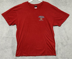 Harley Davidson Fairbanks Alaska Mens Shirt Santa Claus Cotton Red Sz 2XL
