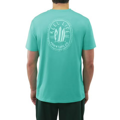 Reel Life Men’s Short Sleeve Graphic Tee Size Medium Teal