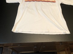 Vintage Speed-O Brand 2 Sided Printed Short Sleeve T-Shirt White W/ Multi Colors