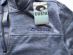 Costa Del Mar Tech Harbor Fleece 1/4 Zip Pullover Fleece – Size L Blue