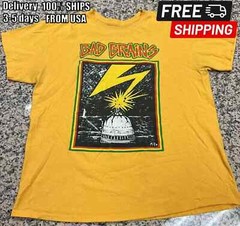 VTG Bad Brains Shirt 1980’s Concert Shirt Classic Yellow Unisex S-5XL