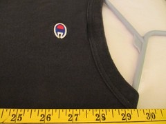 Men’s Champion Black Sleeveless Shirt Size XL (Has Bleach Spots)