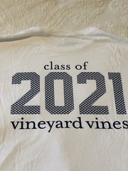 Vineyard Vines Men SS Pocket Crew Tee T-Shirt “Class Of 2021” EUC Size L