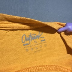 Outrank T-Shirt XL Orange Blue Bear Graphic Money Bags “All Earned” Streetwear