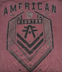 Buckle American Fighter T-Shirt Men’s 4XL Foil Lined Graphic Double Sided
