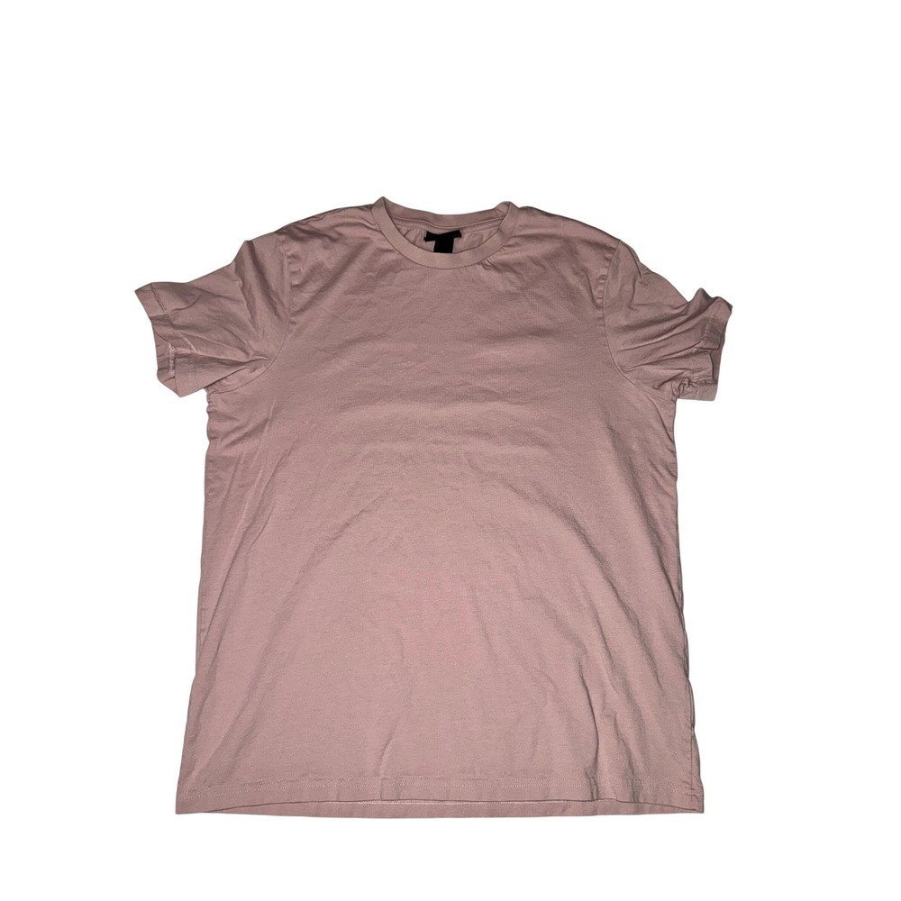 H&M T-Shirt Mens Medium Mauve Pink Regular Fit Cotton Crew Neck