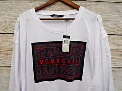 Sean John T-Shirt Mens 3XB (58″ Chest) 098 Shoulder Epaulets Tee Shirt New 3XL