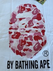 A Bathing Ape BAPE Men’s M White Ape Head Logo Graphic Crew Neck Tee