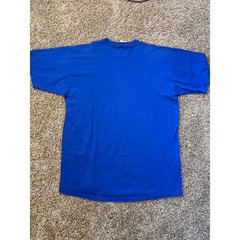 Vintage Russell Athletic Made In USA High Cotton Solid Royal T Shirt Size Large