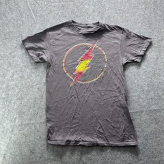 The Flash Shirt Mens S Gray Flash Bolt Graphic Tee Crewneck Tagless Cotton