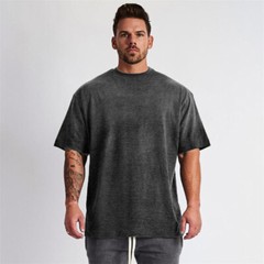 Zonbailon Mens Tshirt O-neck Cotton Breathable Short Sleeve Summer Plus Size