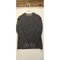 American Eagle Super Soft Thermal Shirt Mens Small Gray Waffle Knit Long Sleeve