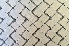 Oak Creek Light Beige Square Pattern Men’s T-Shirt Size M