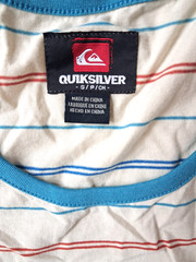 Quiksilver Mens Tank Top Small Stiped Logo Retail $29.50 Casual NWT